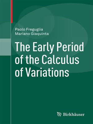 cover image of The Early Period of the Calculus of Variations